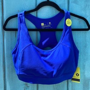 Xersion Athletic Bra Large Blue NEW